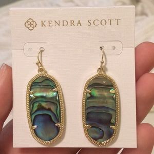 Kendra Scott Elle earrings in Abalone Shell